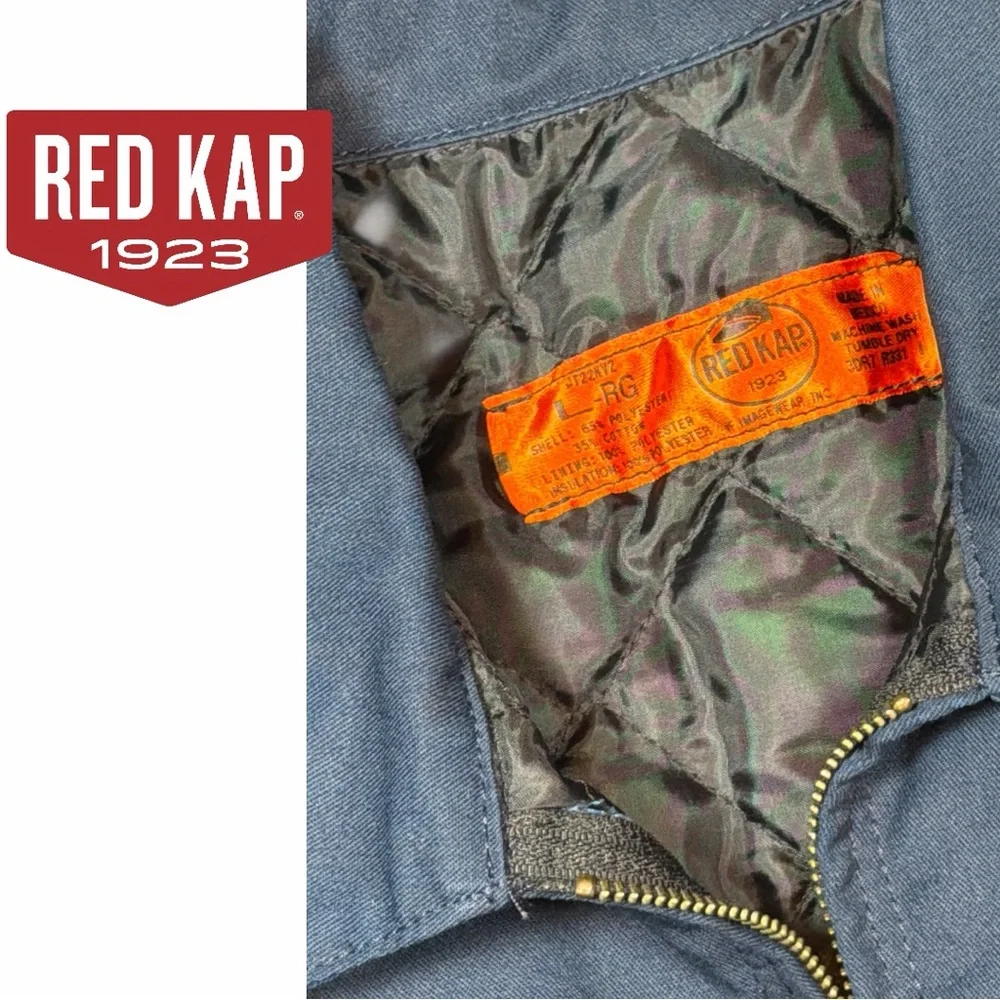 Red Kap VINTAGE Men’s Quilt Lined Navy Blue‎ Jacket - Size L
